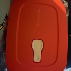 Tupperware‎ crystalwave orange microwave rectangle container
